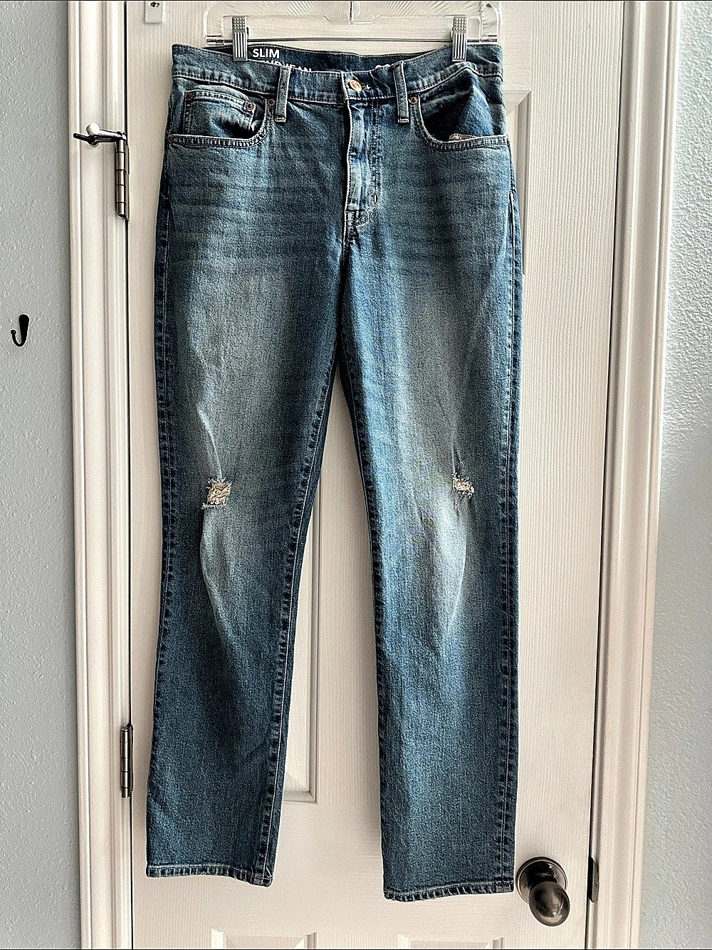 J.Crew Slim Boyfriend Jean Distressed Blue Jeans Women’s 28 Tall Casual